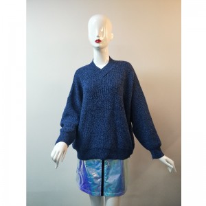 BLACK V-NECK JUMPER RLWS0015F